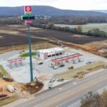 drone photo of circle k from 200 feet